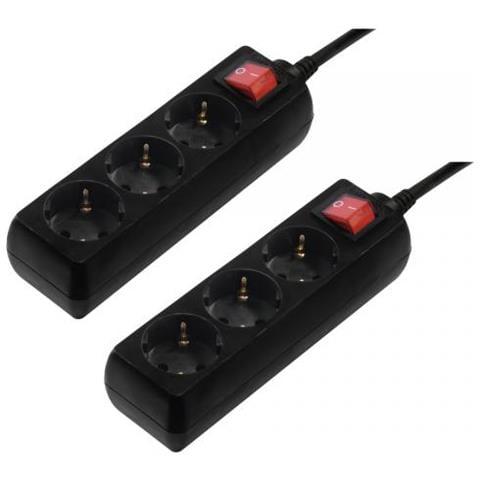 00137396 Prolunghe E Multiple 1,4 M 3 Presa (e) Ac Interno Black - Foto 1