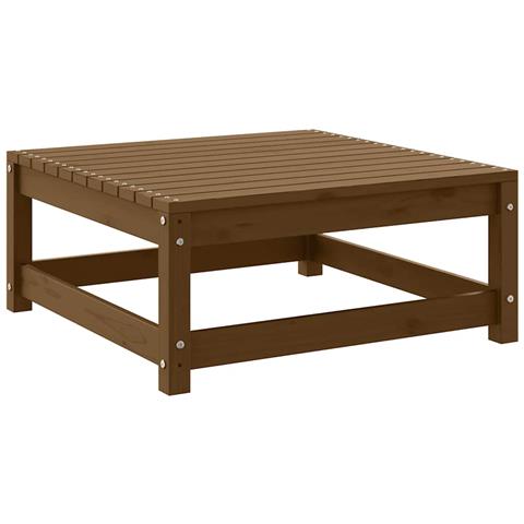 Poggiapiedi Da Giardino E Cuscini 2 Pz Marrone Miele Legno Pino - Foto 2