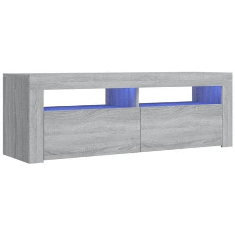 Mobile Porta TV con Luci LED Grigio Sonoma 120x35x40 cmcm - Foto 1