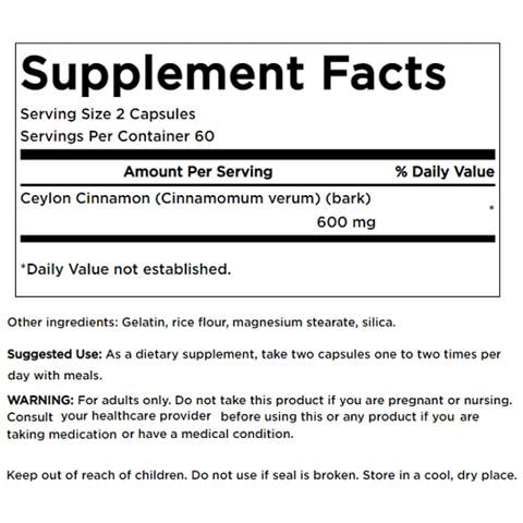 Cannella Vera 300 Mg 120 Cannella Di Ceylon - Foto 2