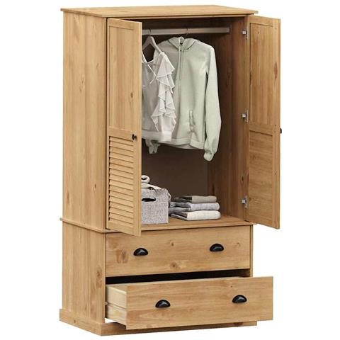 Armadio VIGO 90x55x170 cm in Legno Massello di Pino - Foto 2