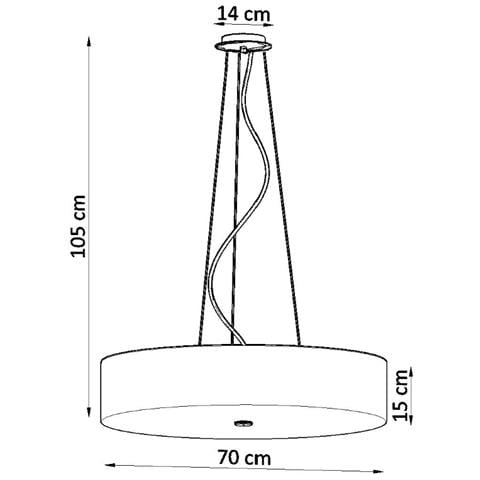 Lampadario Skala 70 Bianco Sl. 0802 - Minimalista Lampadari Nero 105x70x70 Cm - Foto 7