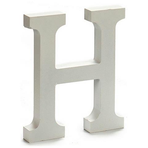 Lettera H Legno Bianco (1,8 X 21 X 17 Cm) (12 Unità) - Foto 2