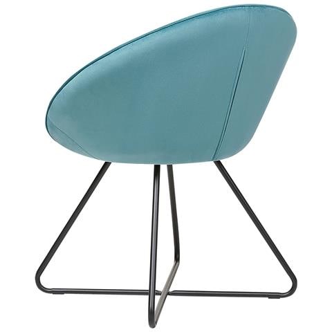 Sedia Da Salotto Velluto Azzurro Floby Ii - Foto 8