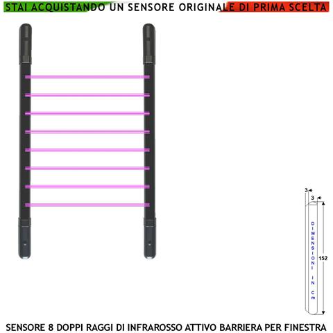 Barriera Infrarossi Attivi 8 Multifasci Segnala Allarme Intruso Rispetto A Quanti Fasci Interrotti Sono Programmati Re - Foto 1