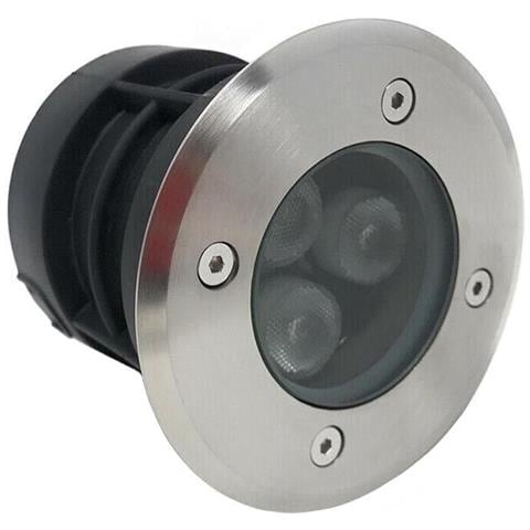 Faretto Segnapassi Da Terra Calpestabile Led Luce Calda 3 Watt Giardino Ip67 - Foto 2