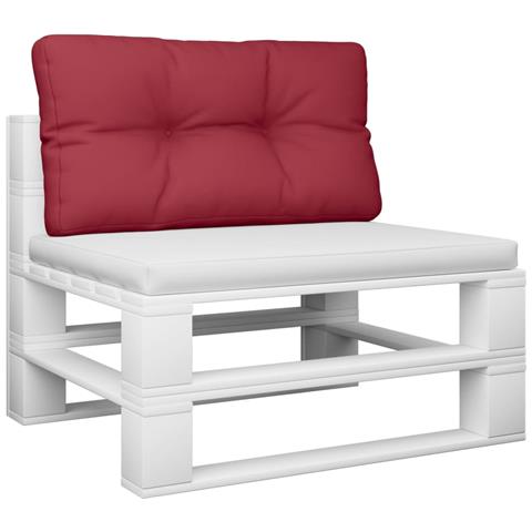 Cuscino Per Pallet Rosso Vino 70x40x12 Cm In Tessuto - Foto 3
