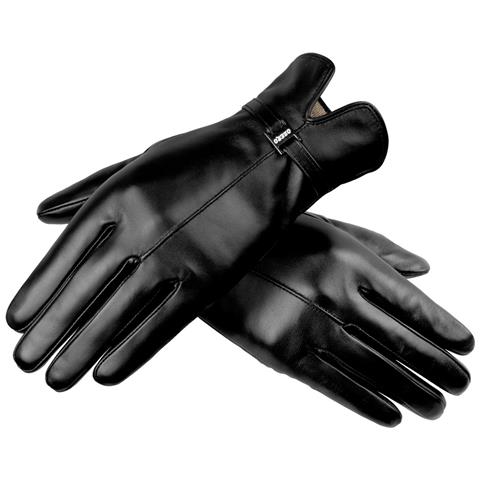 Guanti Invernali In Pelle Di Pecora Da Donna - Touchscreen E Caldi Black L - Foto 1