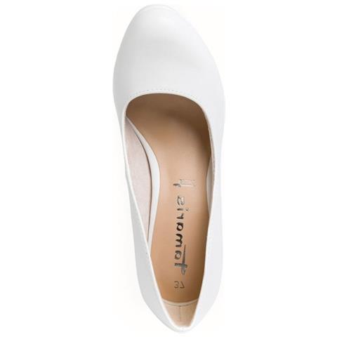 White Matt Classic Closed Pumps High Scarpe Con Tacco Sintetico E Tessile Scarpe Donna Bianco Eu 37, 1-22426-41 140 - Foto 3
