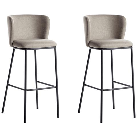 Set Di 2 Sedie Alte Mina Tortora - Foto 2