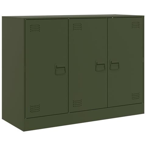 Credenza Verde Oliva 99x39x73 Cm In Acciaio - Foto 2