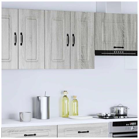 Pensile Da Cucina Kalmar Grigio Sonoma In Legno Multistrato - Foto 3