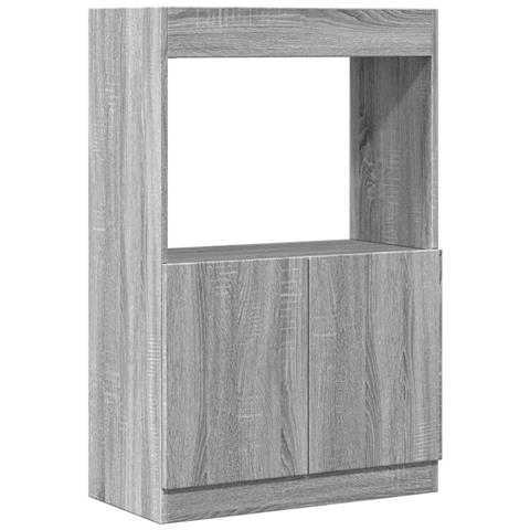 Credenza Grigio Sonoma 63x33x100 Cm In Truciolato - Foto 2