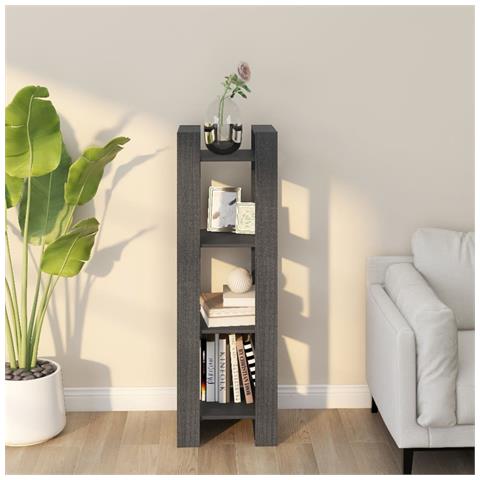 Lusso Casadino -  Libreria/divisorio Grigio 41x35x125 Cm Legno Massello Di Pino - Foto 8