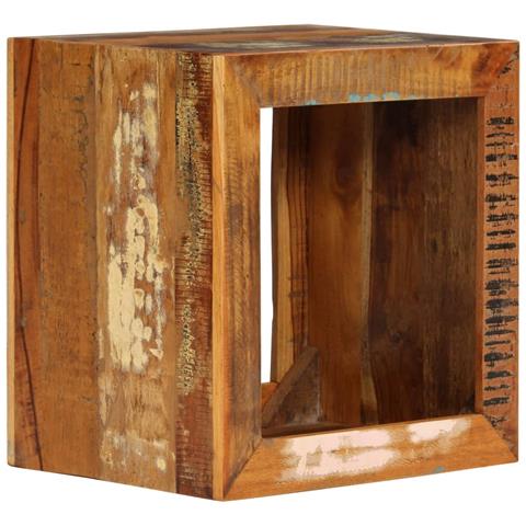Lusso Casadino -  Sgabello In Legno Massello Di Recupero 40x30x40 Cm - Foto 2