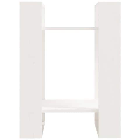 Lusso Casadino - Libreria/divisorio Bianco 41x35x57 Cm In Legno Massello Di Pino - Foto 2