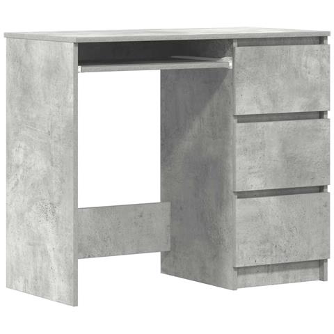 Lusso Casadino -  Scrivania Grigio Cemento 90x45x76 Cm In Legno Multistrato - Foto 1