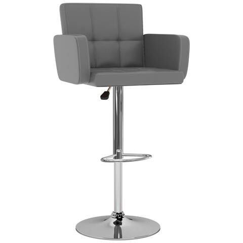 Lusso Casadino - Sgabelli Da Bar 2 Pz Grigi In Similpelle - Foto 1