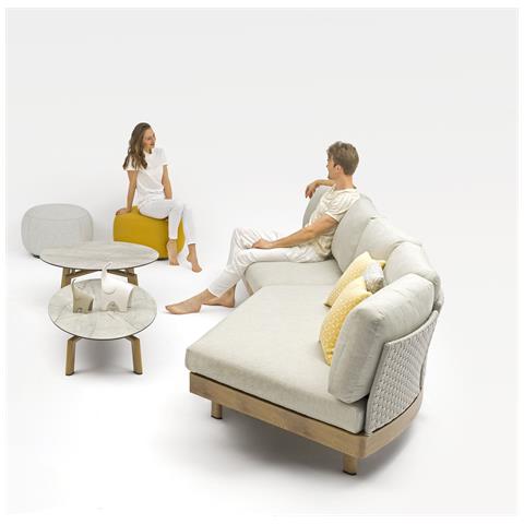 Gamora - Tavolino Con Struttura In Alluminio Effetto Legno - Foto 2