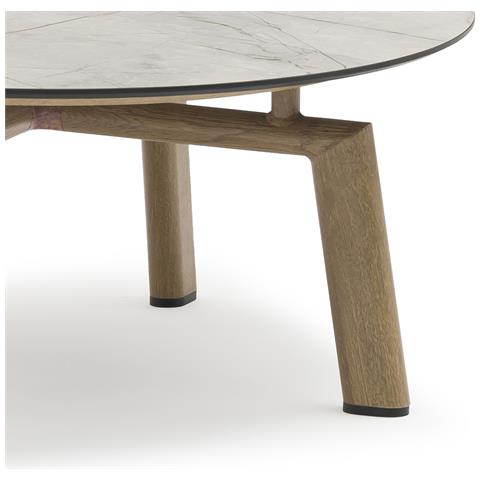 Gamora - Tavolino Con Struttura In Alluminio Effetto Legno - Foto 4