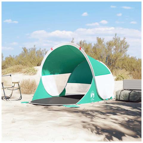 Tenda da Spiaggia Pop-Up Verde Mare Impermeabile - Foto 2