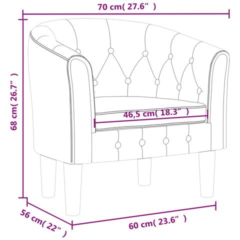 Poltrona a Pozzetto Rosso Vino in Similpelle - Foto 8