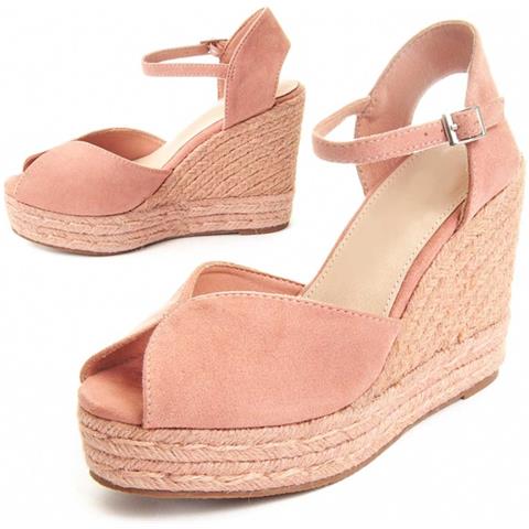 Sandalo Con Zeppa Wesparto7 Rosa. - Foto 1