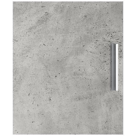 Scrivania con spazio di archiviazione in grigio cemento in legno ingegnerizzato - Foto 9