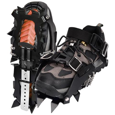 Ramponi Da Ghiaccio Ramponcini Da Scarpe 10 Denti Regolabili Per Neve Trekking - Foto 1
