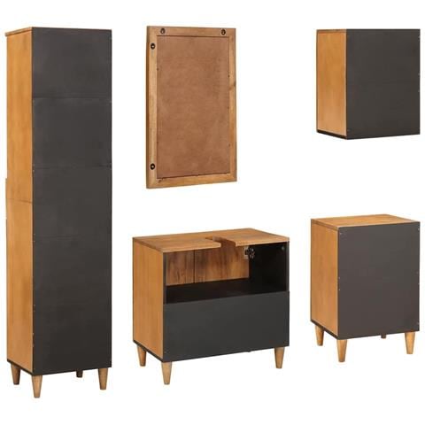 Set di mobili per il bagno 5 pcs Marrone 38 x 33 x 160 cm - Foto 9