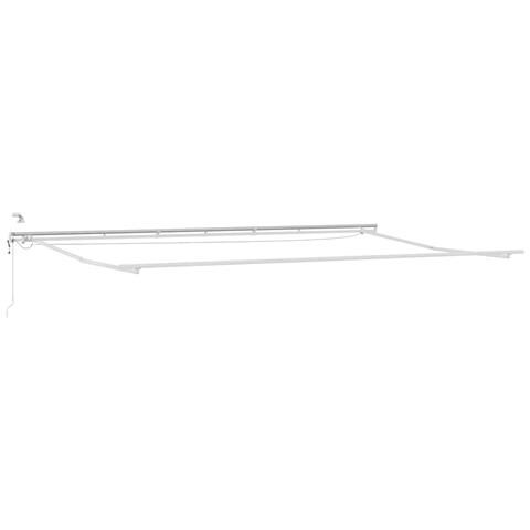 Tenda da Sole con Bianco 6 × 3,5 m Metallo - Foto 1