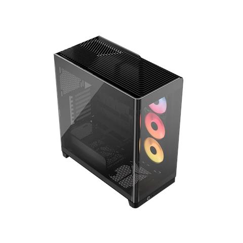 4500X LX-R RGB Tempered Glass Mid-Tower, Black Midi Tower Nero - Foto 1