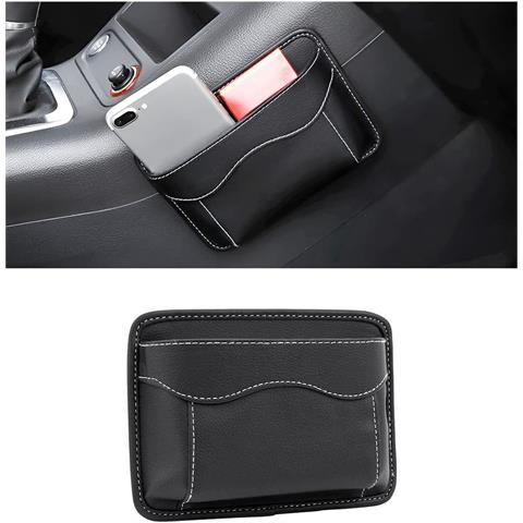 Borsa Portaoggetti Adesiva Per Auto - Organizer In Pelle Pu Per Telefoni E Piccoli Oggetti - Foto 2