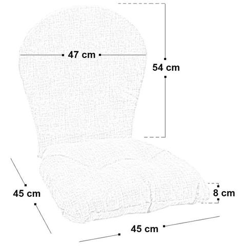 Cuscino Per Poltrona Big Sole In Vimini E Bambù Con Fantasia Color Sena - Foto 2