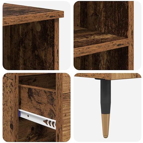 Credenza Legno vecchio 40 x 36 x 110 cm Legno multistrato - Foto 9