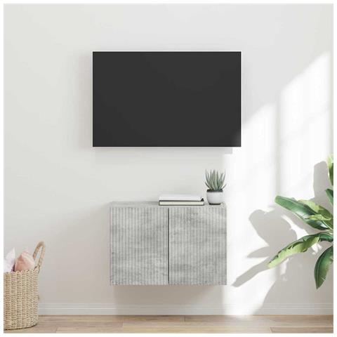 Mobile TV da parete Grigio cemento 59,5 x 31 x 40 cm - Foto 2