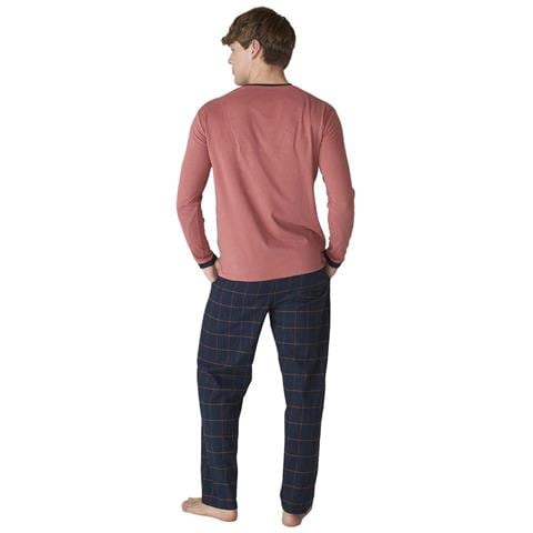 Pigiama Da Uomo In Cotone A Maniche Lunghe Jjb18 - Foto 2