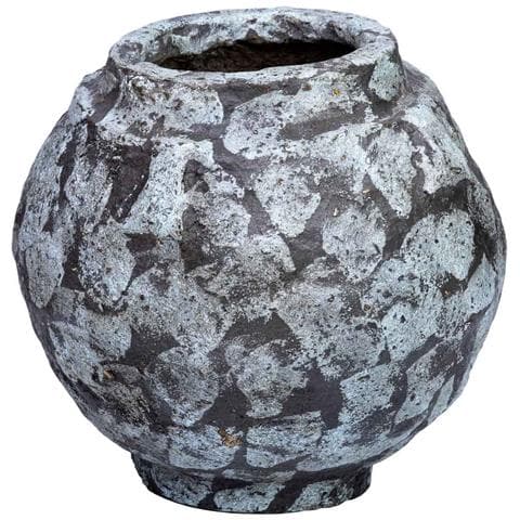 Vaso In Cartapesta Invecchiato Blu 27x27x24h Cm - Foto 1