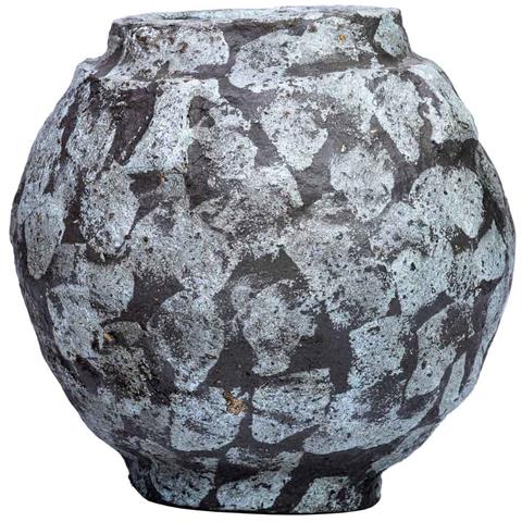 Vaso In Cartapesta Invecchiato Blu 27x27x24h Cm - Foto 2