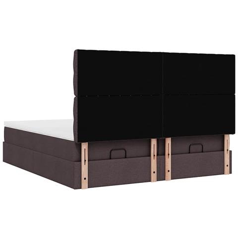 Struttura Letto Pouf con Materassi 160x200 cm in Tessuto - Foto 9