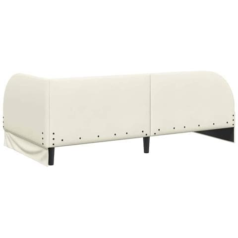 Struttura Letto Angolare con Materasso 2 pcs Crema Velluto - Foto 9