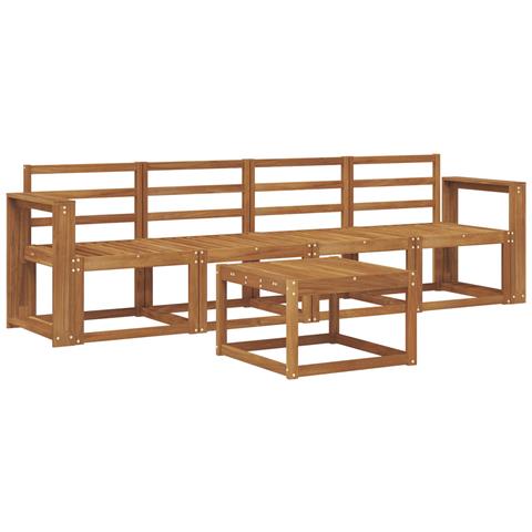 Set di divani da esterno 5 pcs Naturale - Foto 1
