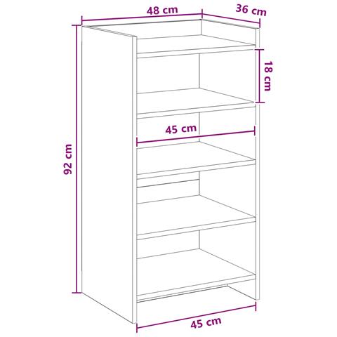 Mobile per scarpe Rovere Artigianale 48 x 36 x 92 cm - Foto 6