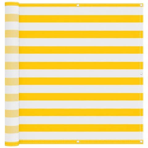 Schermo da balcone Giallo e Bianco 120 x 200 cm - Foto 1
