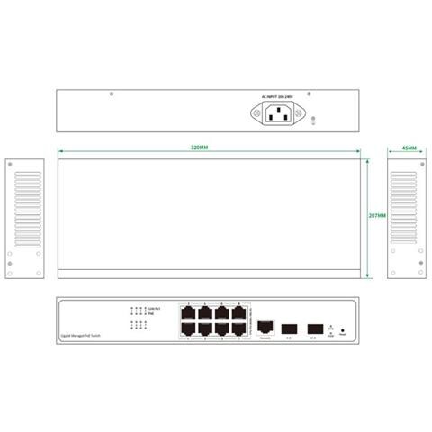 ELECTRA-M08-1GB-150W switch di rete - Foto 2