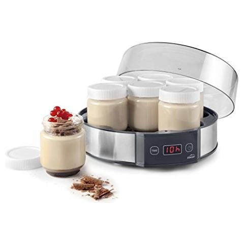 69245 Yogurtiera, Capacità 7, Coperchio in vetro, Timer, Bicchieri lavabili in lavastoviglie, - Foto 3