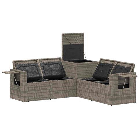 Set di divani 5 pz Grigio e Grigio Scuro - Foto 2