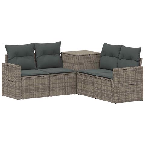 Set di divani 5 pz Grigio e Grigio Scuro - Foto 1
