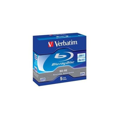BD-RE Single Layer, 2x, 25GB, 5 pk Jewell Case - Foto 1