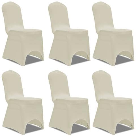 Coprisedia In Tessuto Elasticizzato Crema 6 Pezzi - Foto 1